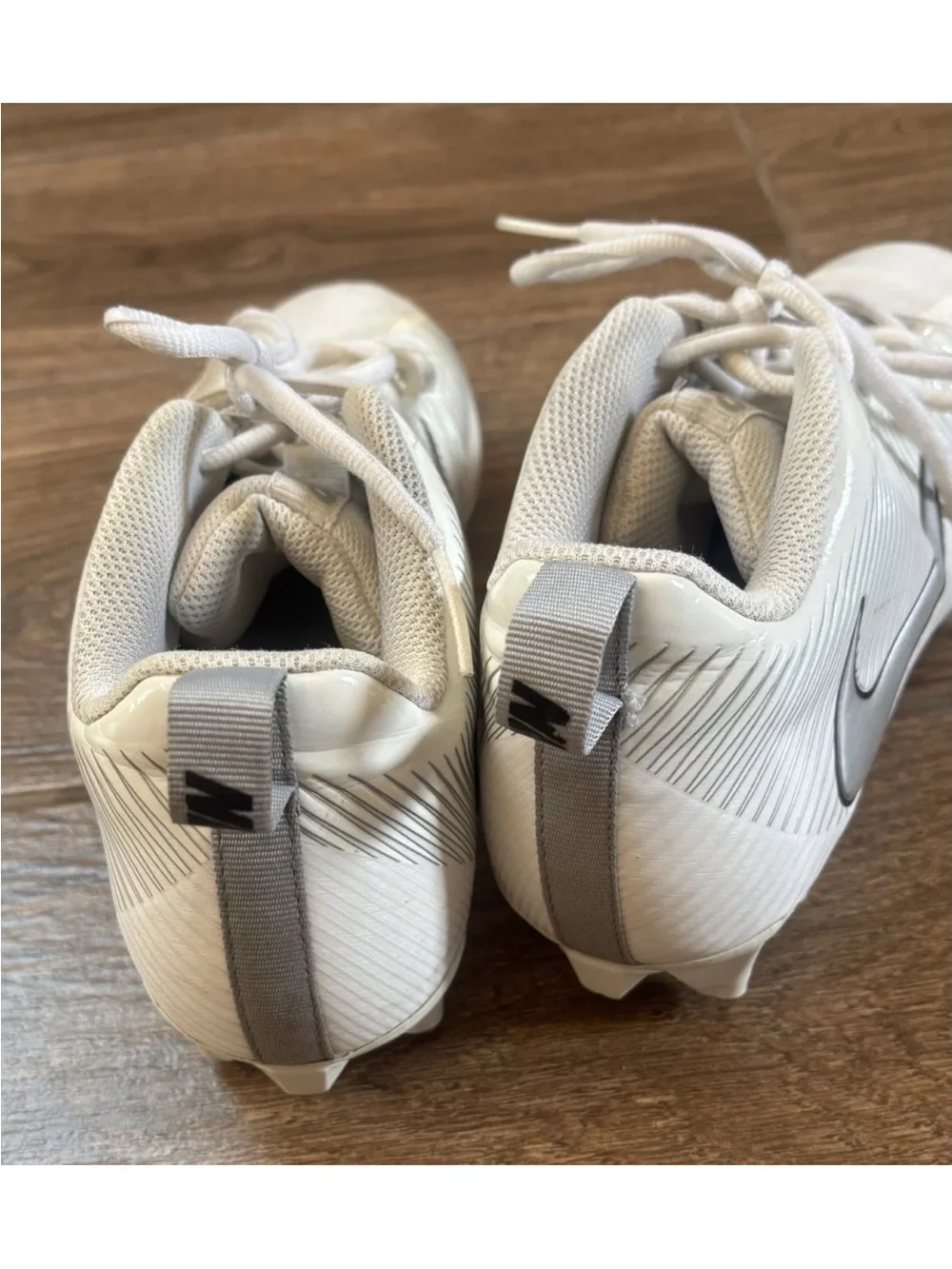 Nike Vapor Edge Football Cleats White Gray Men’s 5.5/6 Approx